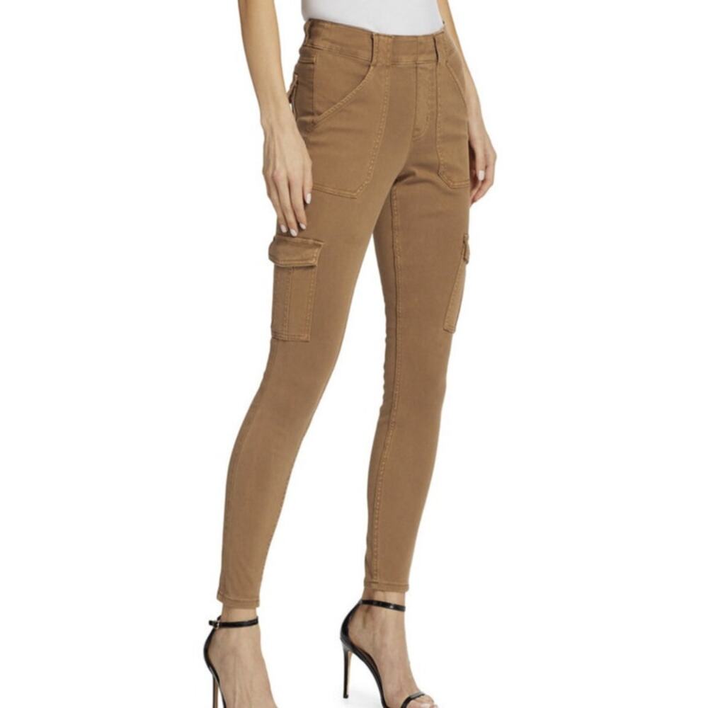 Spanx Women’s Small Petite Cargo Pant Legging Twill Stretch Pull On Ankle
